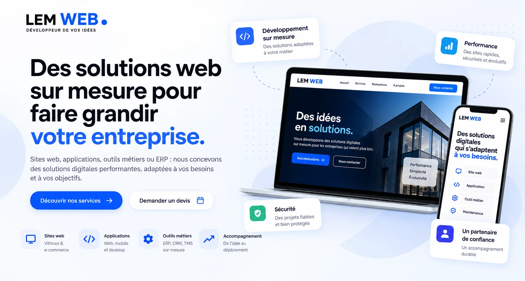 LEM Web — Des sites internet sur mesure pour tous types de projets.